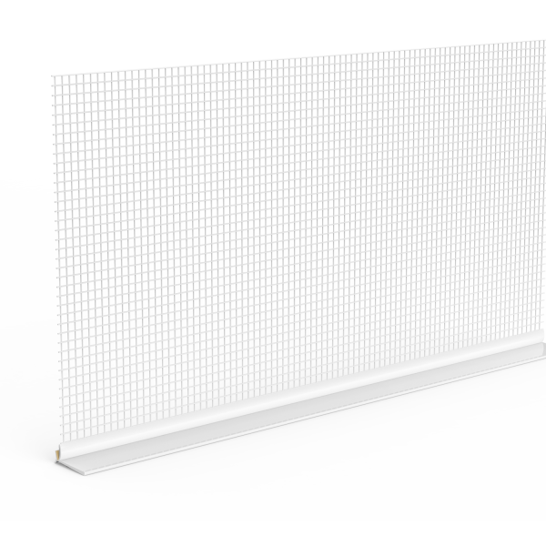 GIMA Rollladen-Abschlussprofil mit Gewebe und Schaumstoffklebeband an der Unterseite